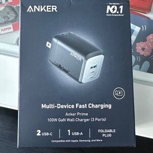 Anker Prime 100W USB C Gan Charger, 3-Port Compact Fast PPS Charger, for Macbook